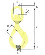 LKBK grip latch swivel hook with bearing